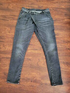 R13 Jeans Women’s 28 Crossover Black Denim Wash Punk Rock Grunge